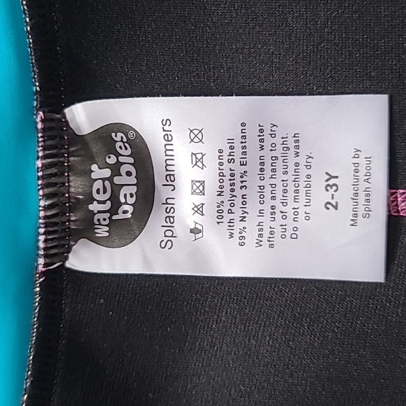 4 for $28 - Water Babies Splash Jammers Girls 2-3Y Pink Wetsuit Shorts - Picture 5 of 6